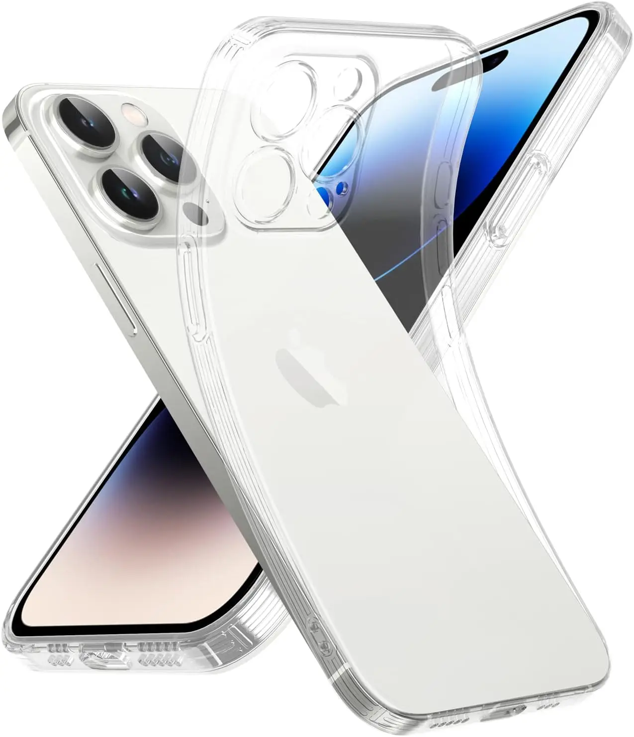 Кристально Прозрачный Чехол для iPhone 14 Pro Max 13 Mini 12 11 X XS XR SE 2022 2020 7 Plus 8 6S Защита Камеры Аксессуар Для Чехла Телефона