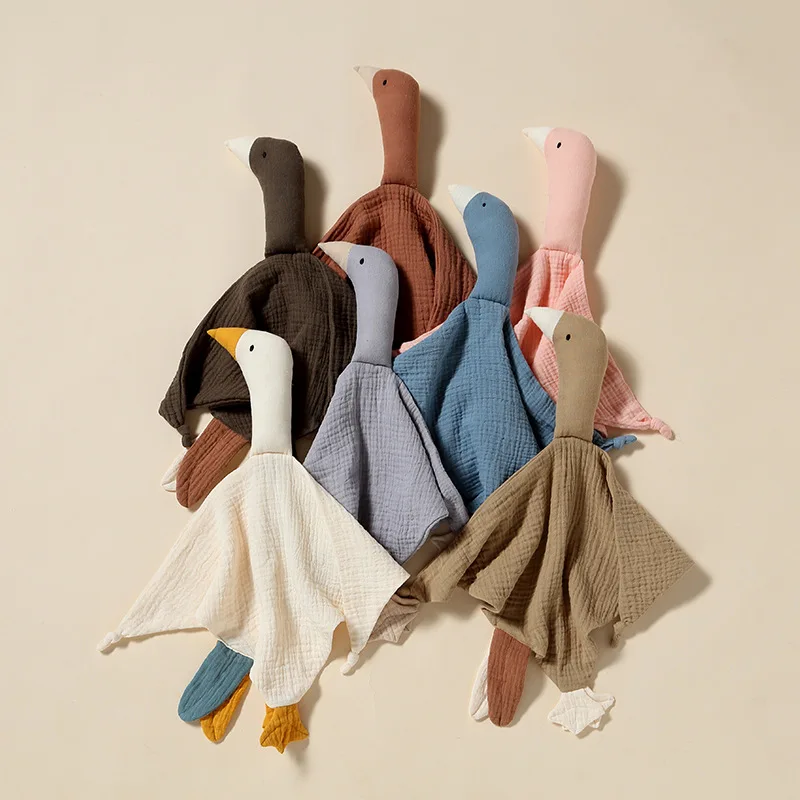 Удобное полотенце для ребенка, утешительный шарф, Кукла для сна, Утешительный Хлопок, Кукла-лебедь, игрушка, отрыжка, ткани 60x46 см