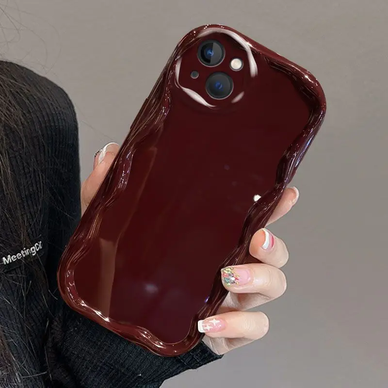 Для Apple iPhone 13 iPhone13 чехол мягкий силиконовый TPU винно-красный задняя крышка корпуса телефона