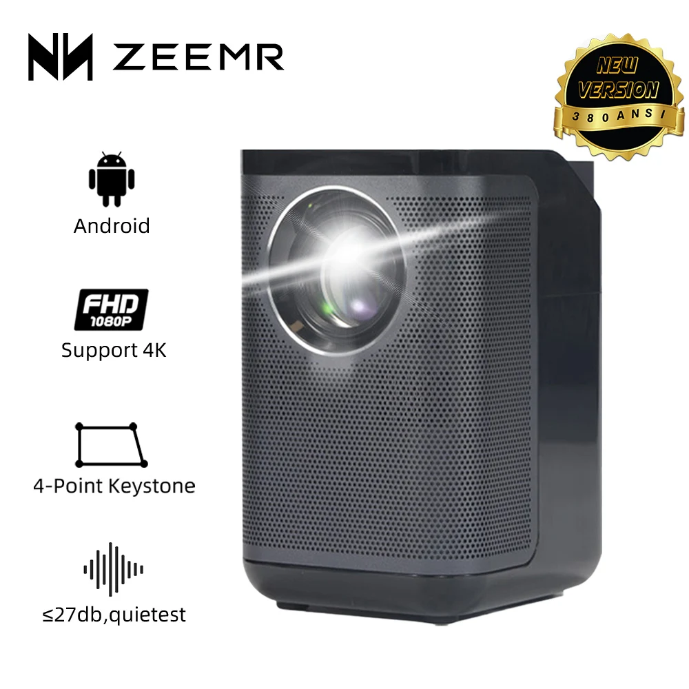 Оригинальный Android-Проектор ZEEMR D1 Pro С Поддержкой Full HD 4K 1080P Мини-Проекторы для Дома Portatil WIFI Bluetooth Динамик Beamer