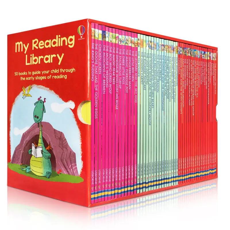 50 книг / Комплект Usborne My Second Reading Library Сборник рассказов на английском языке с картинками, руководство по изучению слов для детей раннего возраста