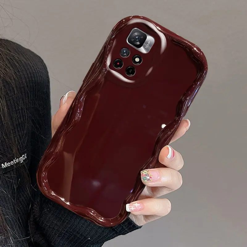 Для Xiaomi Poco M4 PocoM4 Pro 5G чехол мягкий силиконовый TPU винно-красный задняя крышка корпуса телефона