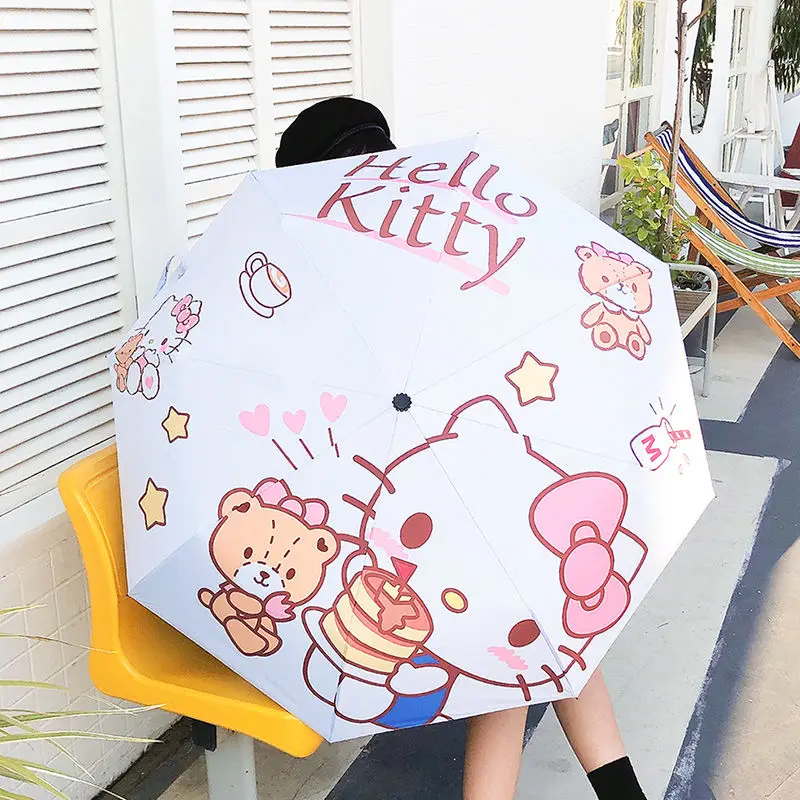 Sanrio hello kitty umbrella девочка мальчик милый складной зонт cinnamon sun umbrella