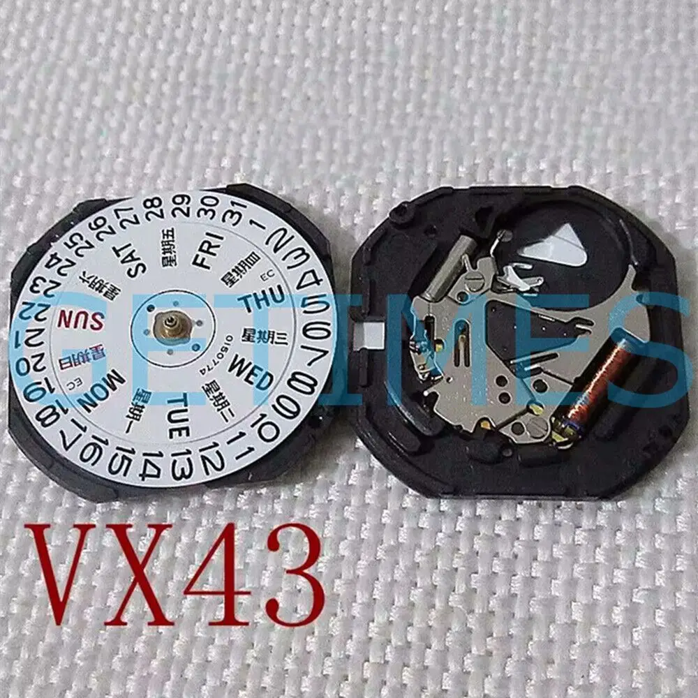 Новые кварцевые часы Hattori Epson VX43 VX43E с китайско-английскими символами