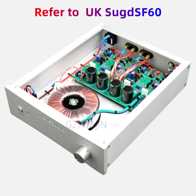 Обратитесь к UK SugdSF60 line 60 Вт * 2 комбинированный усилитель мощности HiFi с ЧПУ передней и задней ступеней на силовом транзисторе Sanken C3284A1303