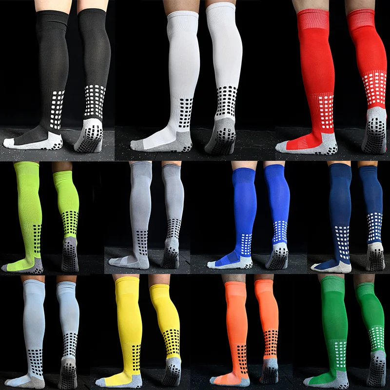 Спортивные Резиновые дышащие мужские носки 2023 для бега, хлопковые футбольные нескользящие носки, футбольные длинные высококачественные мужские носки