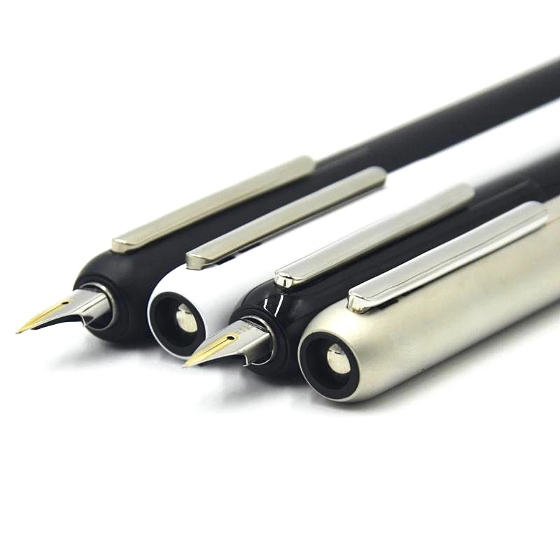 высококачественная матовая черная / серебристая выдвижная авторучка LM, канцелярские принадлежности для административного офиса, роскошные ручки EF write ink