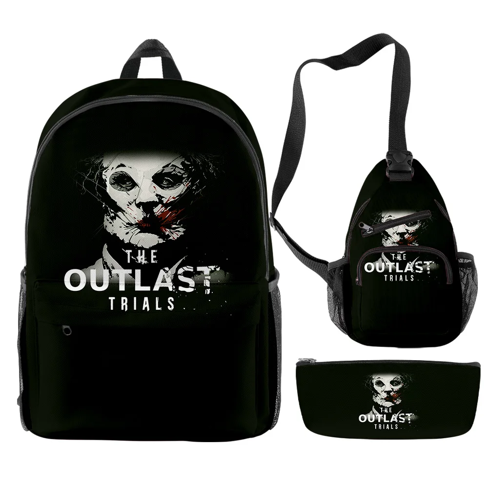 Игровой процесс The Outlast Trials, наборы школьных ранцев, сумки для карандашей, дорожный рюкзак, спортивный рюкзак, сумки для ланча, пляжные сумки
