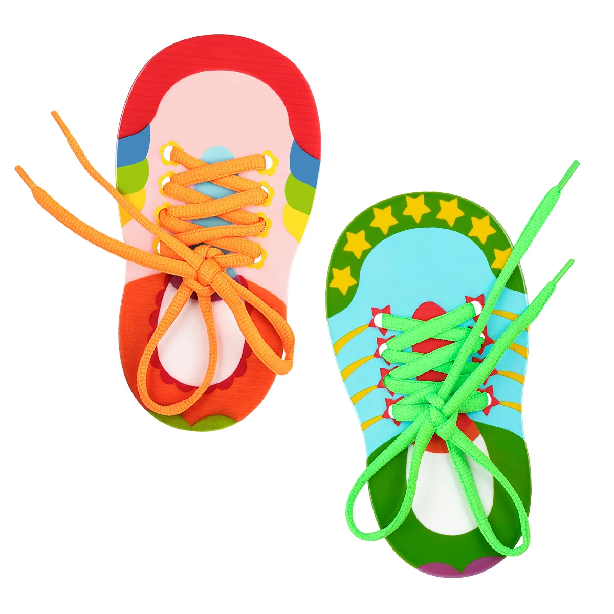 2 Шт Детские Тапочки С резьбой Для Завязывания Обуви Практика для Детей Шнуровка Игрушек Шнурки Для Обучения Завязыванию Обуви