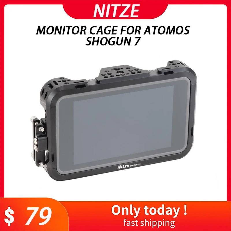 Клетка для монитора Nitze для Atomos Shogun 7 с зажимом для кабеля HDMI PE14 бесплатная доставка