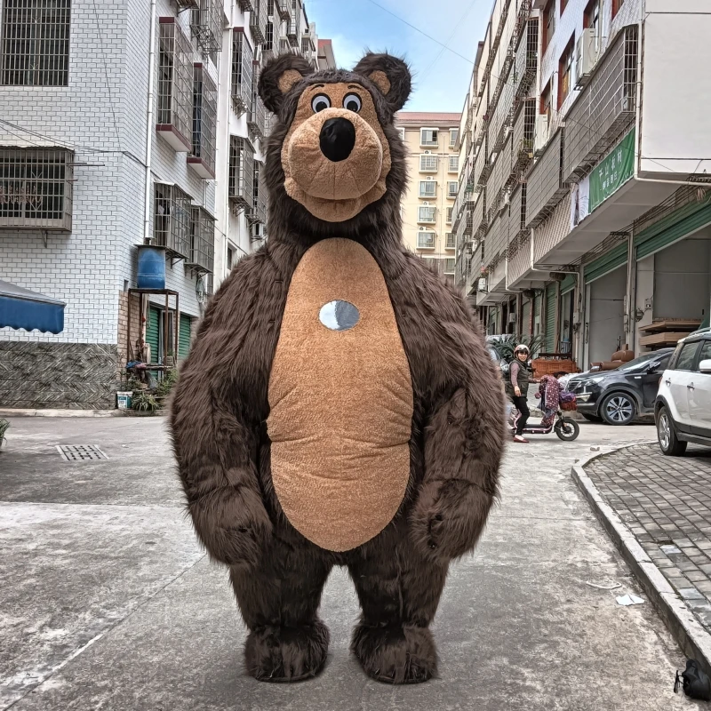 Надувной Мартинский Медведь, Гигантский костюм Бурого Медведя, животное-талисман для взрослых, Мультяшный персонаж, Странный костюм для вечеринки на Хэллоуин