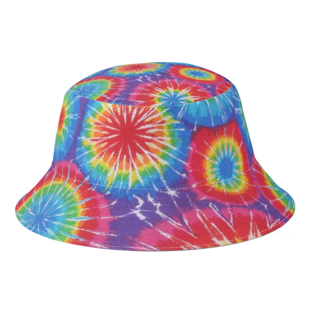 Летние радужные разноцветные шляпы-ведра для мальчиков и девочек, индивидуальные рыбацкие шляпы с граффити, Приморские кепки