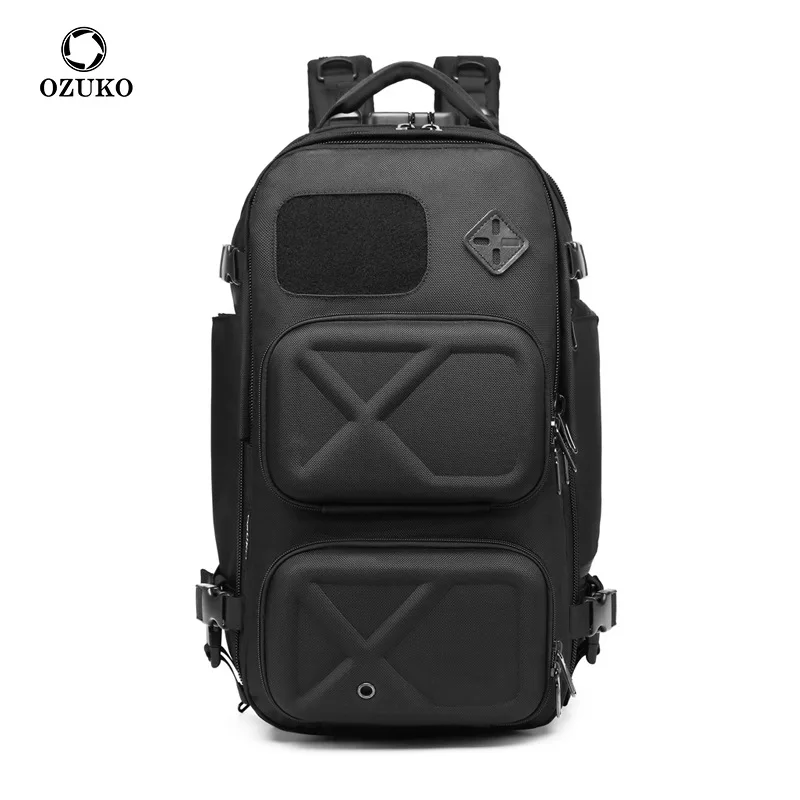 Мужской рюкзак OZUKO с защитой от кражи, 17-дюймовый многофункциональный деловой водонепроницаемый рюкзак для ноутбука, USB-сумка для путешествий на открытом воздухе, Mochila
