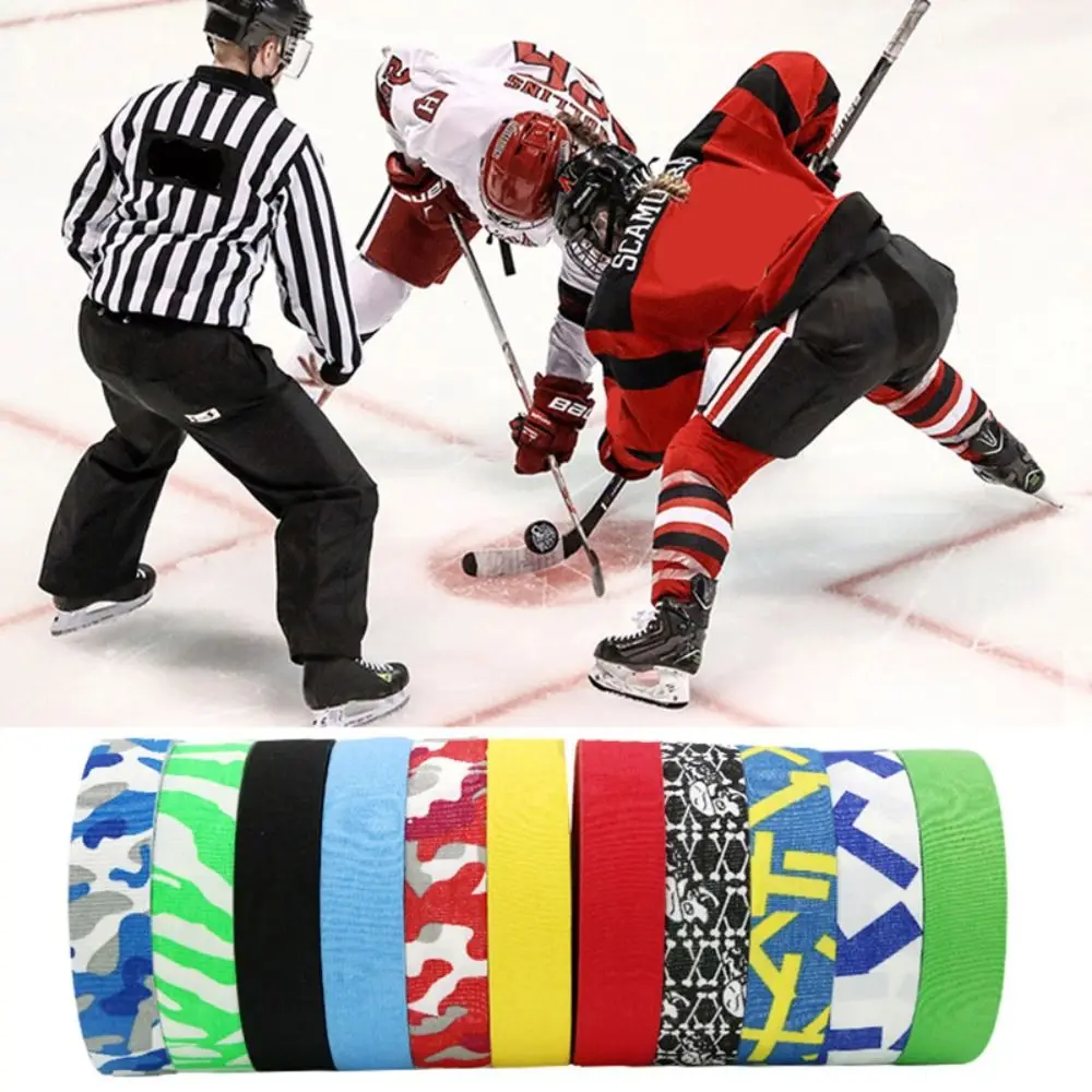 Хоккейная лента 2,5 см * 25 м, Износостойкая противоскользящая лента для клюшек, Цветная спортивная лента, эластичный бинт из полиэстера