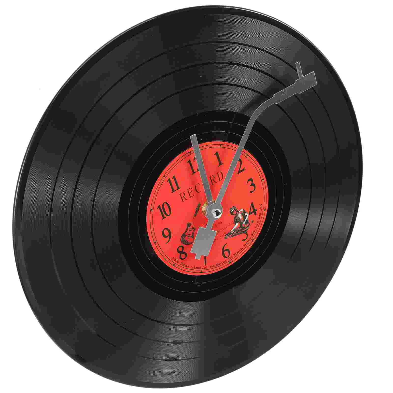 Креативный декор настенных часов длительного качества Виниловая пластинка Настенные часы Бытовые настенные часы Изысканные настенные часы для подарка