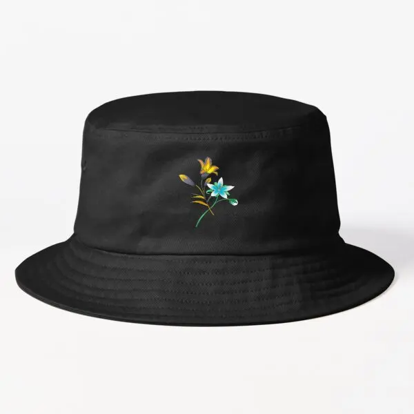 Шляпа-ведро с цветами 