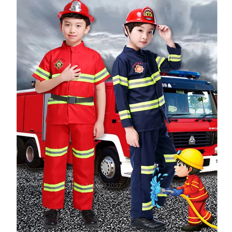 2022 Новогодний костюм на Хэллоуин для детей, форма пожарного, детский косплей Сэма, Ролевая игра пожарного, Необычная одежда, вечеринка для мальчиков