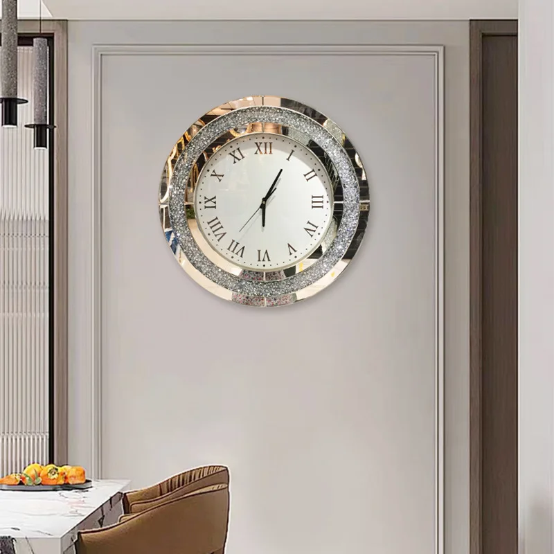 Настенные декоративные электронные часы модные простые стеклянные настенные часы легкие роскошные креативные часы для гостиной
