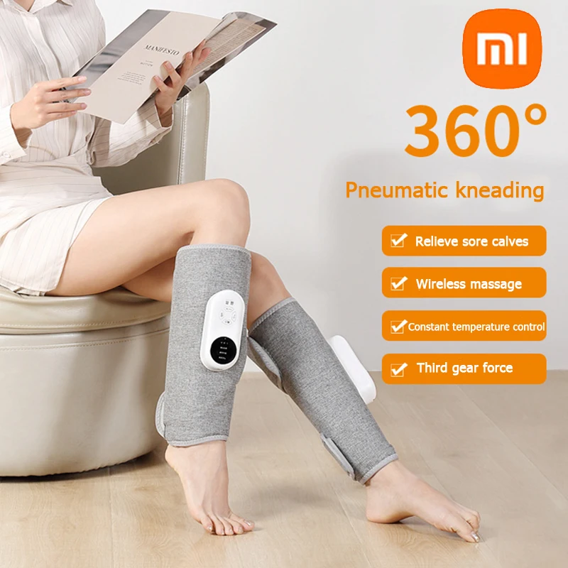 Xiaomi Массажер для ног с воздушным давлением 360 °, массажер для икр, аппарат для предварительной терапии, Бытовое массажное устройство, Горячий компресс, расслабляющий мышцы ног