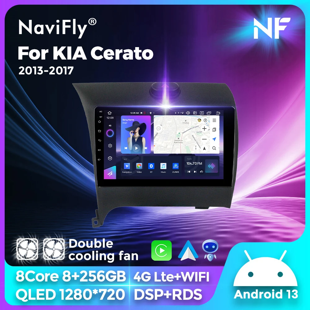 9-дюймовый НОВЫЙ QLED-Экран Головного Устройства Android Для Kia K3 Cerato Forte 3 YD 2013-2017 GPS Автомобильное Радио BT Intelligentes System Carplay