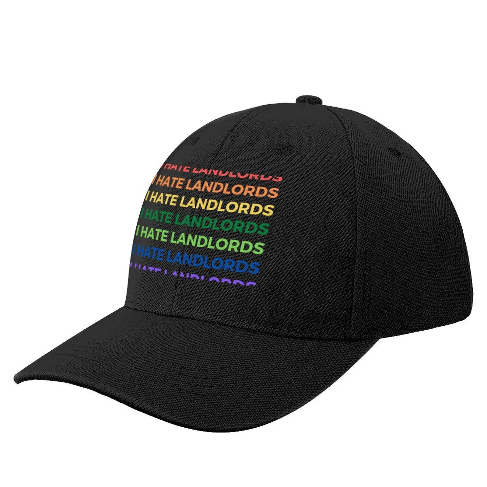 I hate landlords - Несколько цветов и текста - roygbiv цвета радуги, Бейсболка для Гей-парада, Черная Шляпа Для гольфа, Мужские Женские Кепки