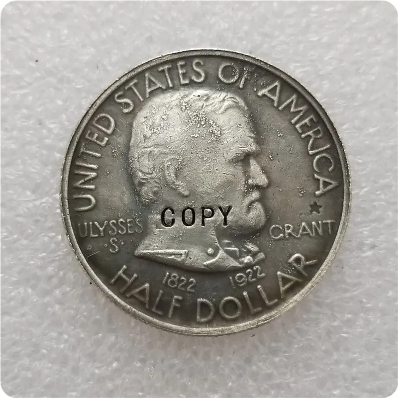 КОПИЯ гранта 1922 года С памятной монетой В полдоллара 