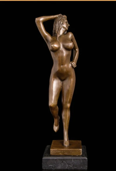 Скульптура в стиле ар-деко Обнаженная Женщина Женское тело Бронзовая статуя