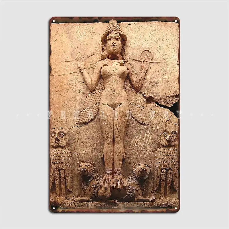 Вавилонская Королева Ночи, Богиня Иштар, Вавилонская Богиня Секса И Любви, Рельефные Металлические Вывески Кинотеатра Гараж
