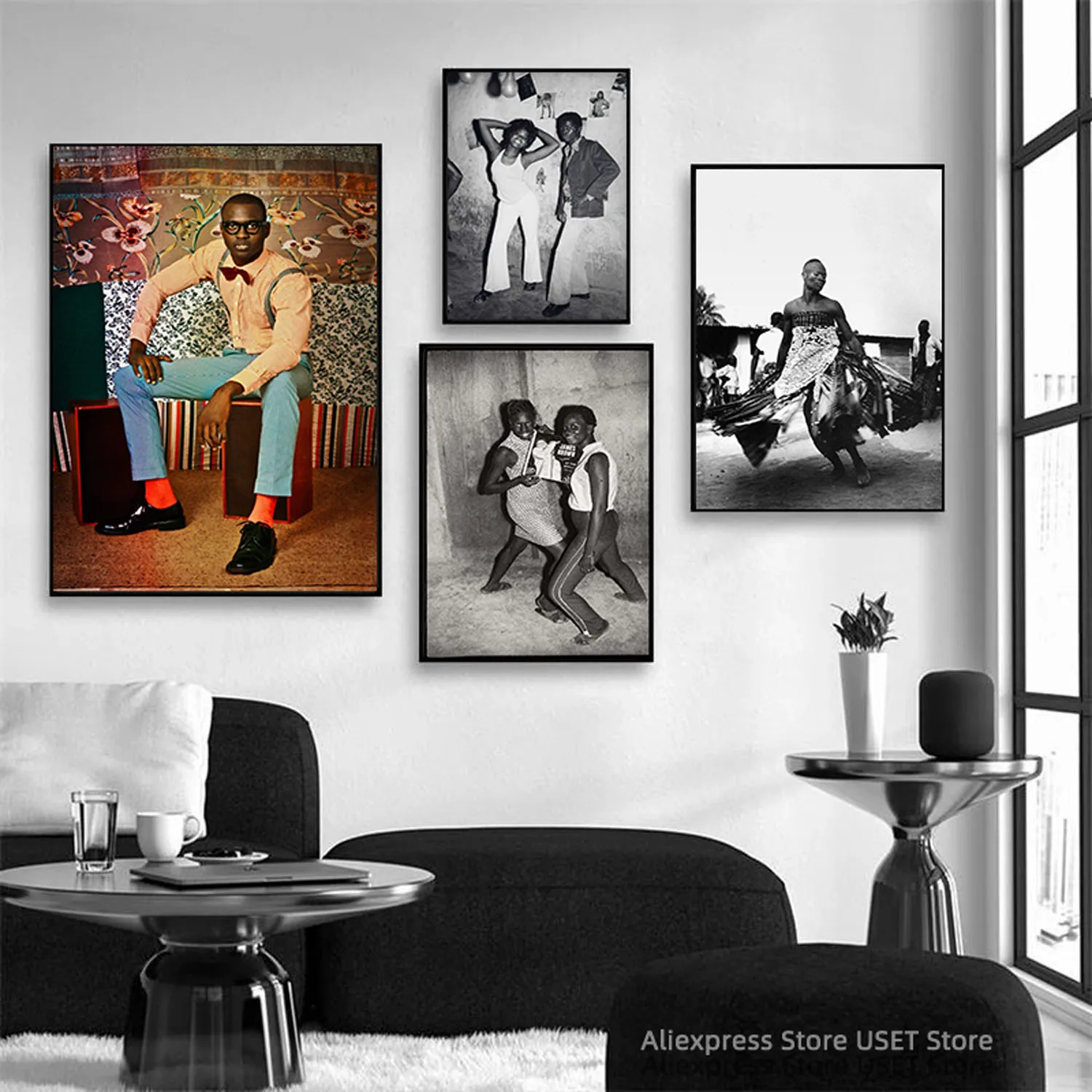 Художник Малик Сидибе, плакаты знаменитостей и принты, холсты, живопись, украшения для дома