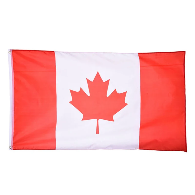 Флаг Канады, 90X150 см, Двусторонний печатный баннер Great Canadian Pride, могут быть национальными люверсами из полистирола для наружной отделки интерьера.