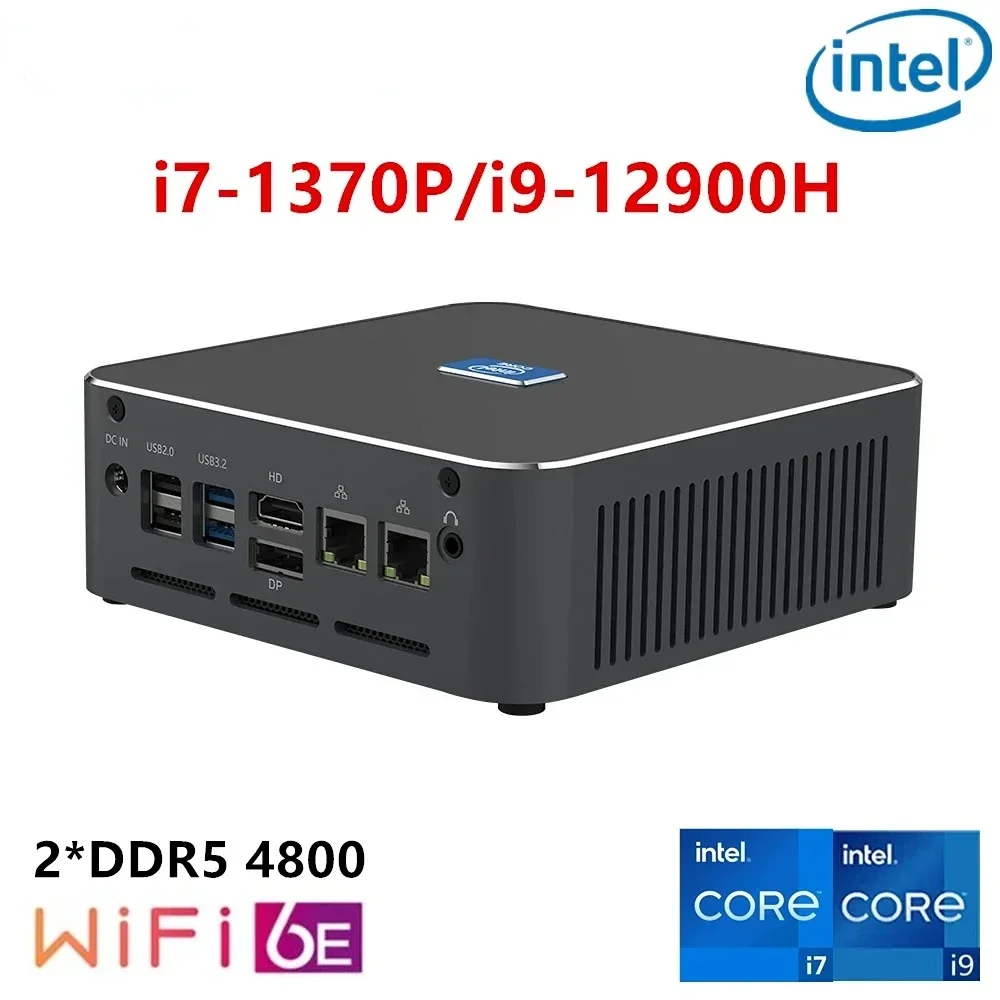 S600 13-го поколения Мини-ПК Геймер Intel i7 1370P i9 12900H Windows 11 2 * DDR5 PCIE4.0 2* 2.5G LAN 8K NUC Игровой ПК Компьютер WiFi6