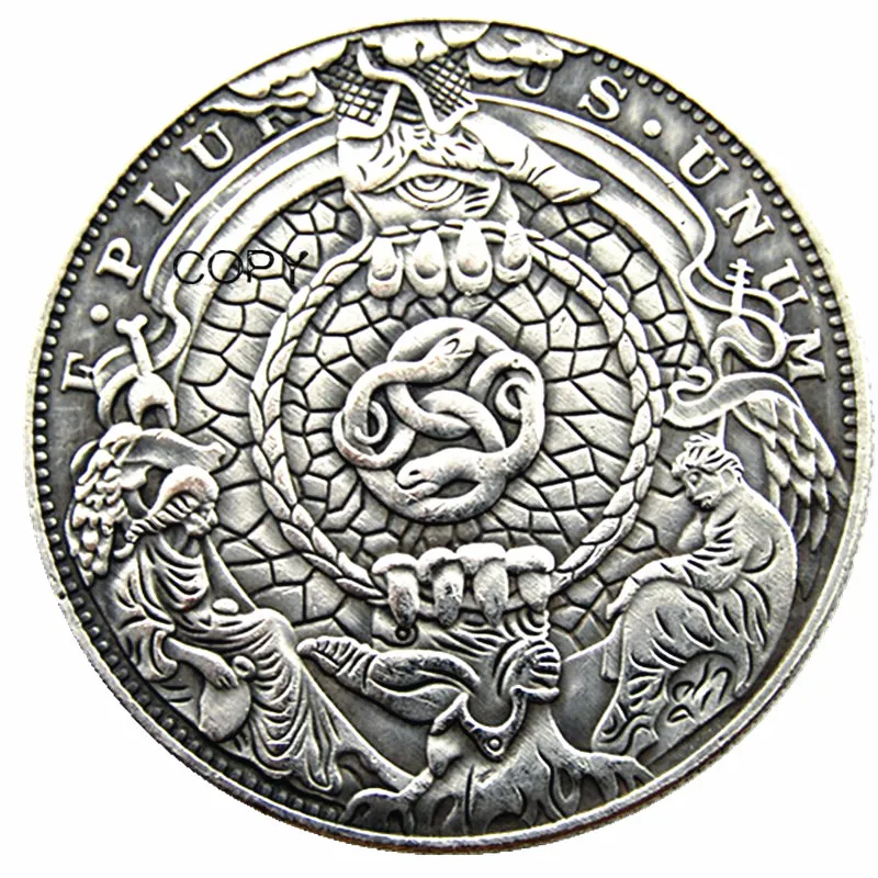 HB (205) Копировальная монета в долларах США Hobo Morgan с серебряным покрытием