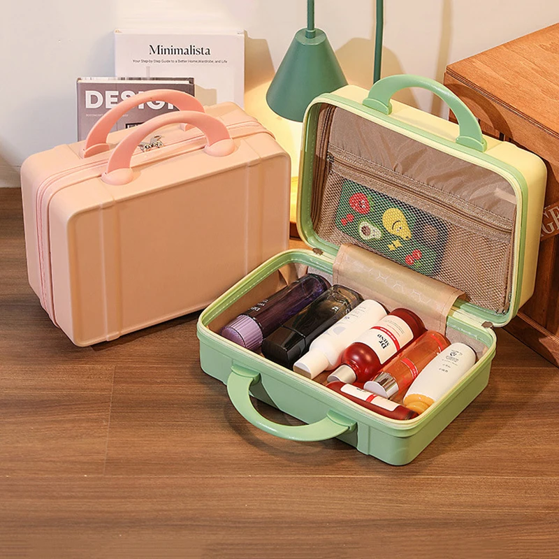 Чемодан с выпуклостями ярких цветов, маленькая подарочная коробка fairy wind companion, Однотонный прозрачный дорожный кейс, мини-сумка для багажа на молнии