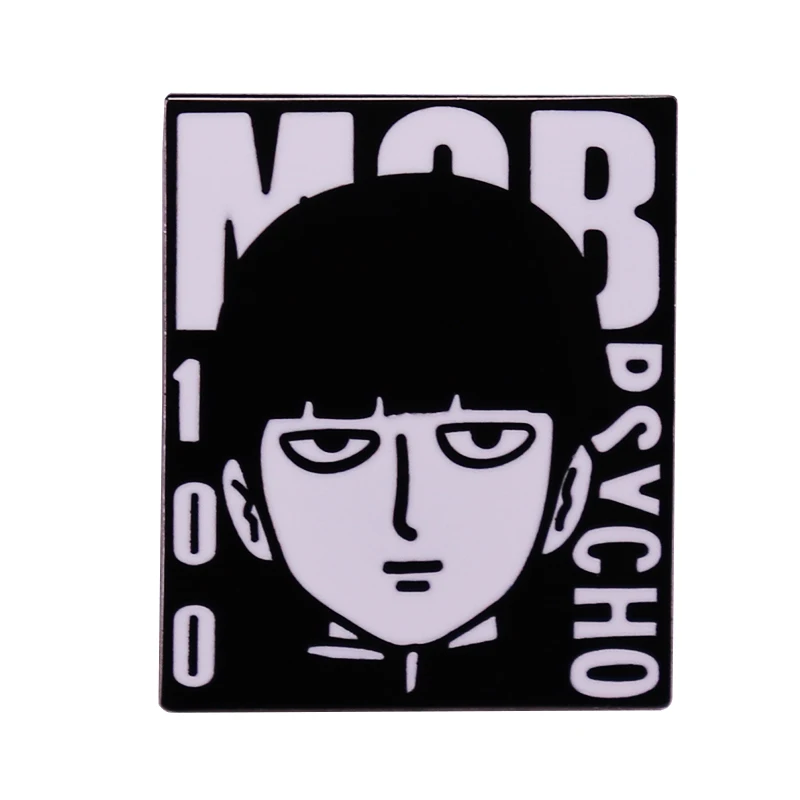 Булавка Mob Psycho с эмалью 100, Брошь Mobu Saiko Hyaku Kageyama Shigeo, аниме-значок, украшения для рюкзака.