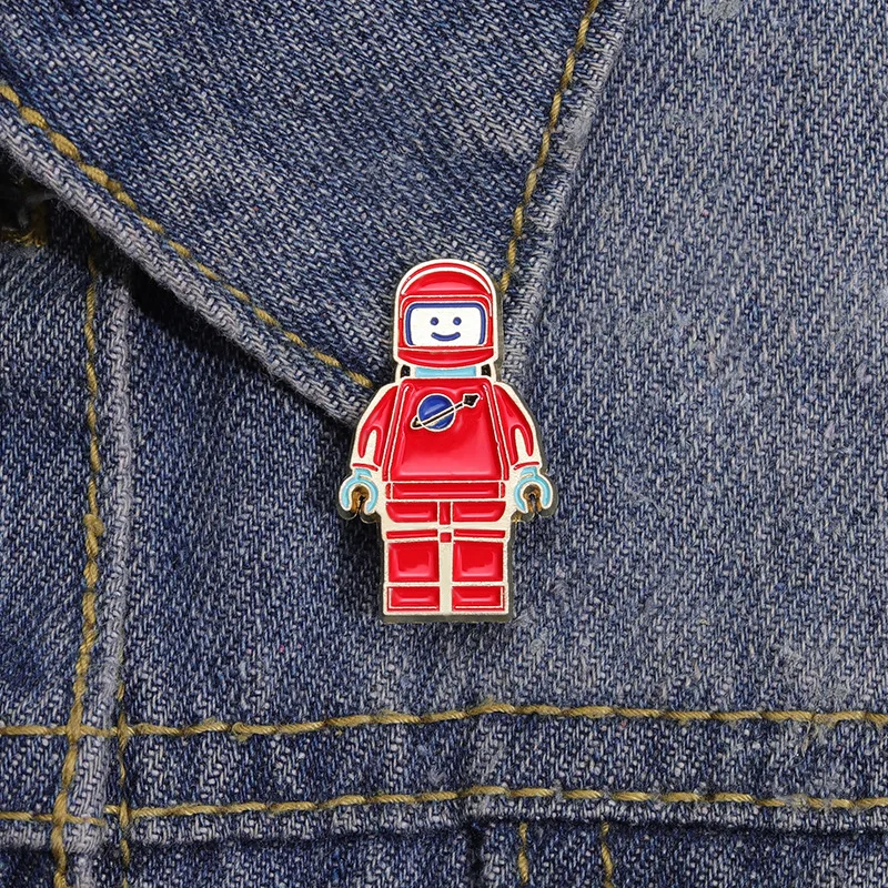Булавки с эмалью астронавта, броши космонавта на заказ Значки на лацканах, украшения с персонажами мультфильмов, подарок для друзей детей