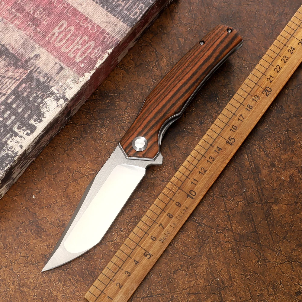 Открытый Тактический Карманный Складной нож D2 с лезвием и деревянной ручкой Edc для самообороны, коллекция охотничьих приключений в джунглях, подарок