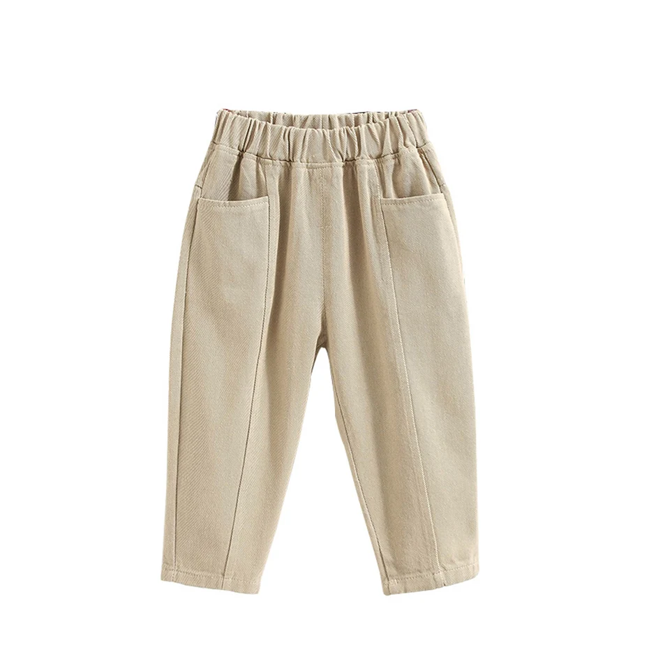 Брюки для мальчика, однотонные штаны для малышей, повседневный стиль, детские брюки для мальчика, весенне-осенняя одежда для мальчиков