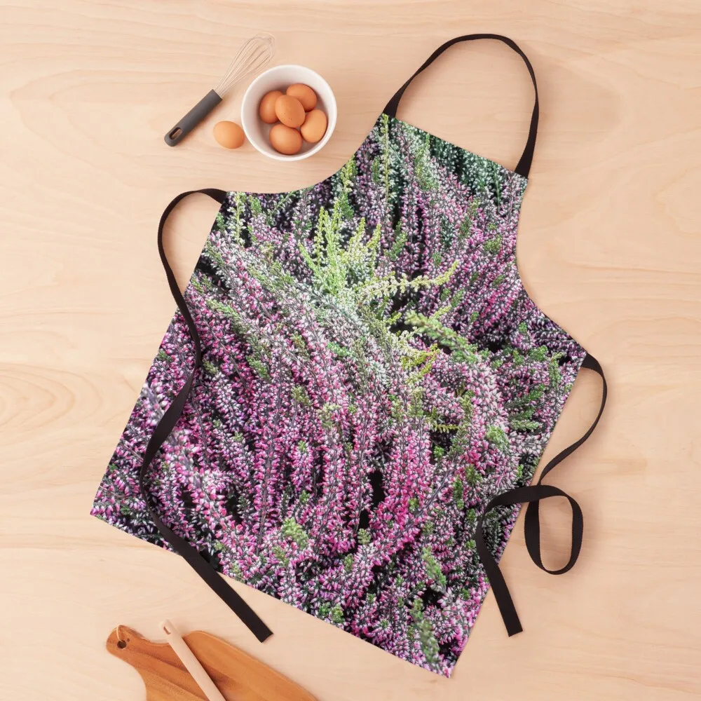 Фиолетовые вересковые растения, фартук с вересковыми полями, униформа официанта, кухонный фартук, мужской фартук для кухни