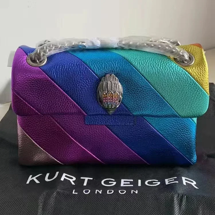 Оригинальные женские кошельки на ремне из кожи Курта Гейгера, мини-сумка через плечо, цепочка-кросс с красивой ретро-сумкой для девочек, многоцветная