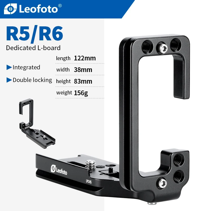 Специальная L-образная вертикальная пластина для камеры Leofoto R7/R8 с быстрым креплением подходит для Canon R5/R6/5D4