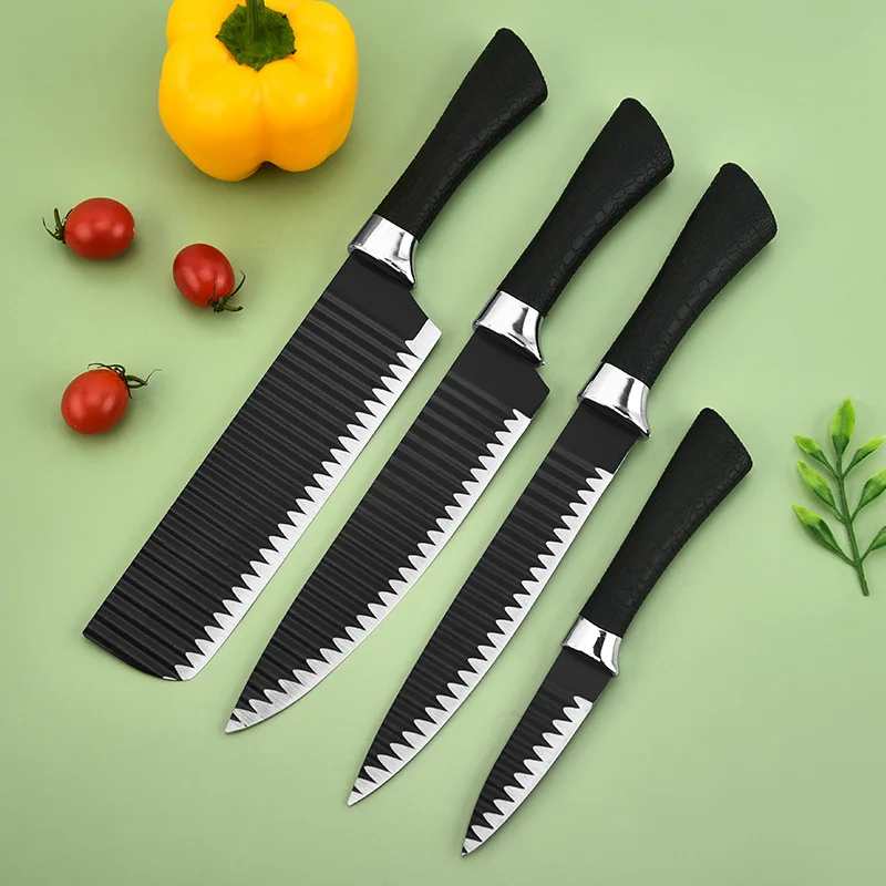 Комбинация кухонных ножей из нержавеющей стали, Набор кухонных инструментов из шести частей, Острый нож для нарезки ломтиков и Фруктовый нож, Набор Подарочных Ножей