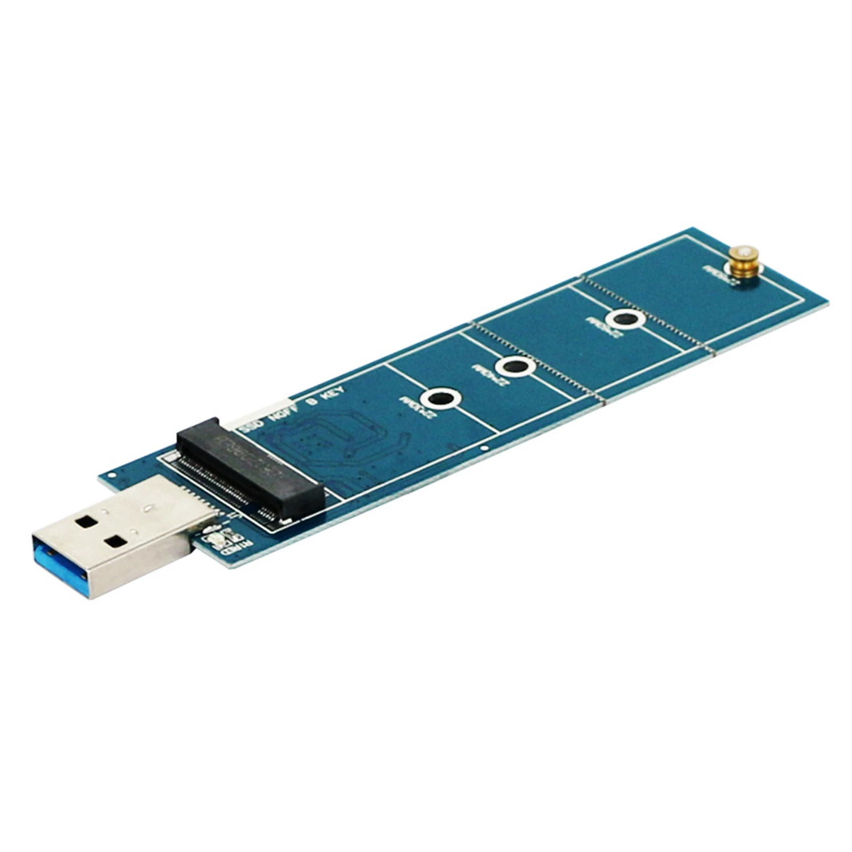 Адаптер M.2 к USB B Ключ M.2 SSD-адаптер USB 3.0 (кабель не требуется) Адаптер SSD-накопителя USB к 2280 М2 NGFF Конвертер