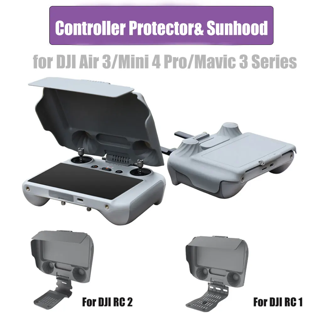 Защитная Оболочка 2 В 1 для DJI Air 3/Mavic 3/Mini 4 Pro/3 Pro Пульт Дистанционного Управления Солнцезащитный Козырек для RC 2/RC/RC N2