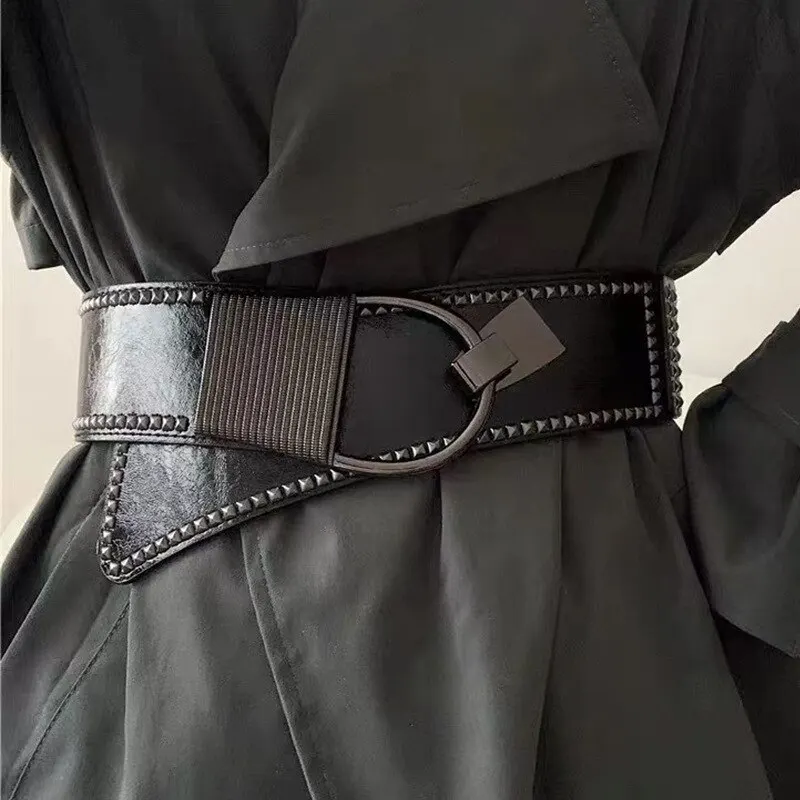 Женский пластиковый пояс в готическом стиле в темном стиле, пальто, платье, костюм, женский пояс