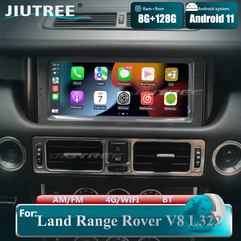 Для Land Range Rover V8 L322 2002 ~ 2012 Автомобильное Радио Tesla Gps Мультимедийный Плеер Радио Android 11 Восьмиядерный 8 + 128 Г с Панелью Переменного тока