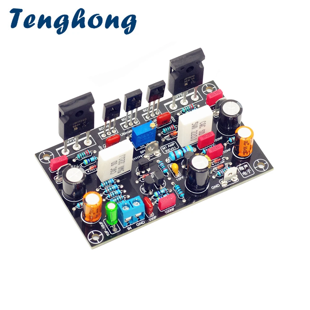 Плата Усилителя мощности Tenghong Audio мощностью 100 Вт Усилители Высочайшей точности MOS Tube Amplificador IRFP240 IRFP9240 Моно Усилитель DIY Audio