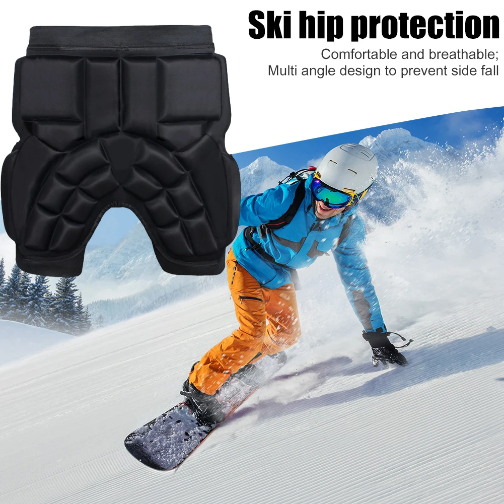 Мужская защитная накладка EVA, утолщенный набедренный протектор, защита от падения, лыжная накладка, регулируемая для взрослых, детских коньков, лыж
