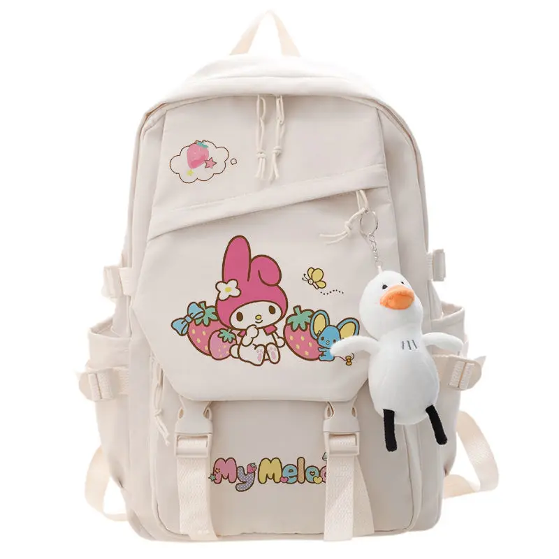 Милый рюкзак Sanrio Kuromi my melody 2022, студенческий школьный рюкзак для девочек и мальчиков, мультяшная милая сумочка, подвеска, дорожный органайзер, сумка для хранения