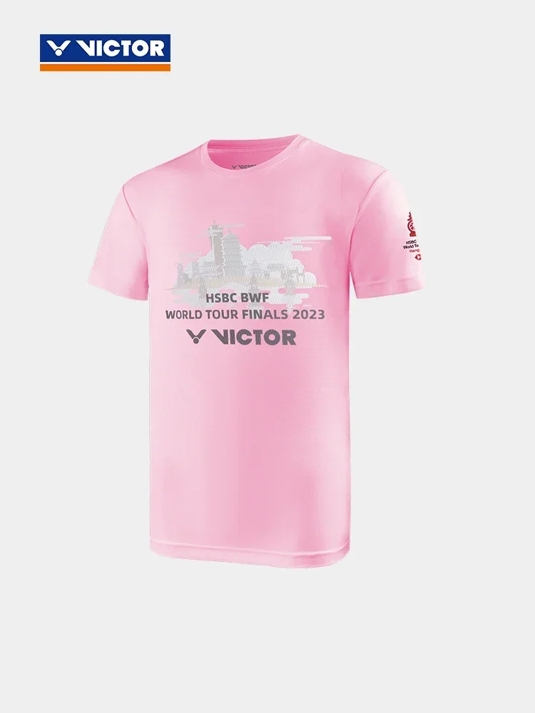 Футболки Victor sport, модная спортивная майка, одежда для бадминтона, спортивная одежда, поло с коротким рукавом, футболка world game T-406WT