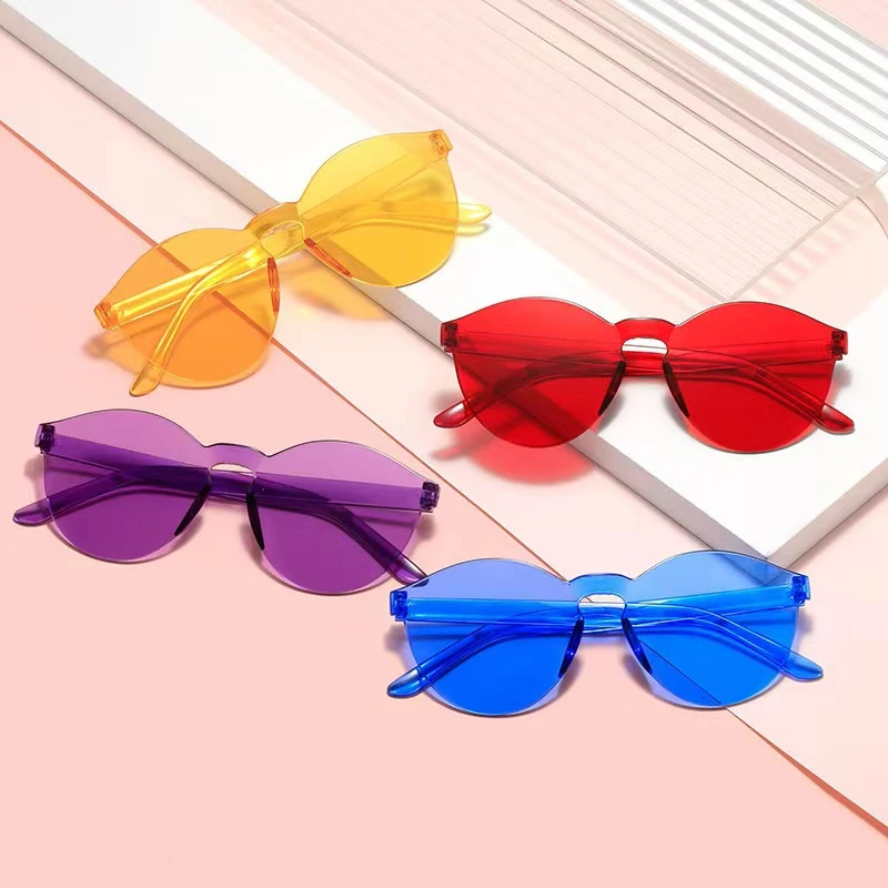 Бескаркасные очки для мотоциклов Прозрачные ретро-солнцезащитные очки с защитой от ультрафиолета